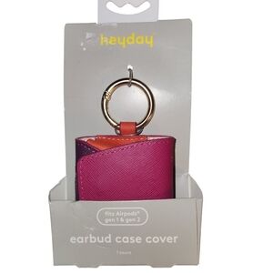 Heyday Vibrant Pink and Orange Earbud Case